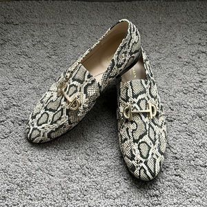 Cole Haan Python-Embossed Leather Loafers - Sz 9